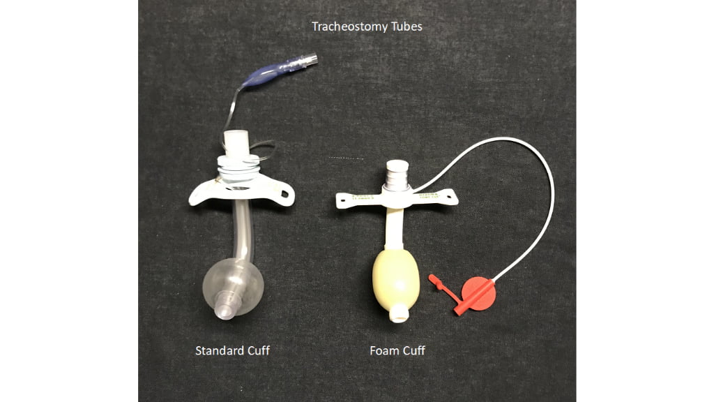 The image shows tracheostomy tubes.