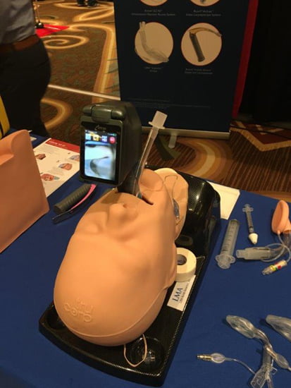 A video laryngoscope on display in 2016.