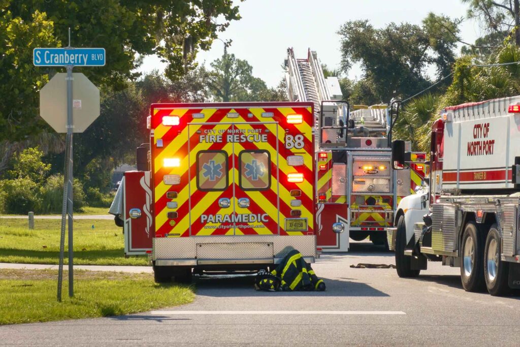 First responders at potential fire hazard at Florida home
